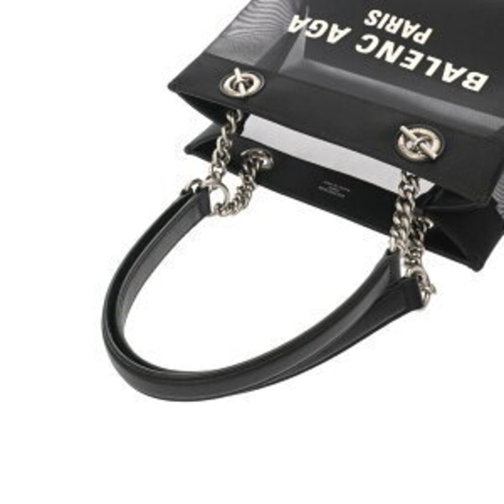 Balenciaga DUTY Tote Bag Black Mesh Leather - Picture 3 of 9